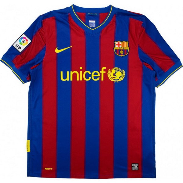 Tailandia Camiseta Barcelona 1ª Retro 2009 2010 Azul Rojo